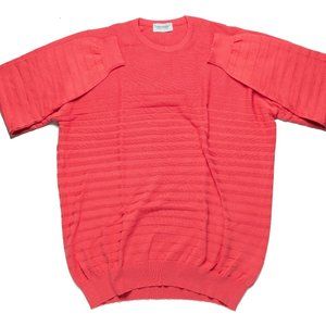John Smedley Men's XL Crew Neck Sweater Salmon